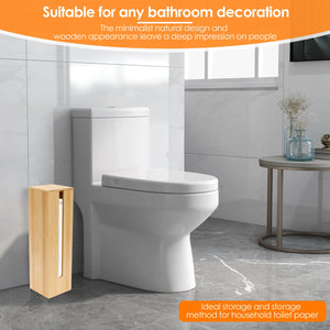 Wooden Toilet Paper Storage Box with Lid – alternate view