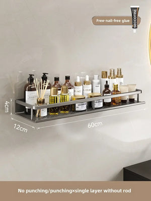 No-Drill Wall-Mounted Bathroom Shelf – alternate view