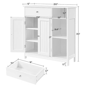 Freestanding Bathroom Cabinet with Drawer – alternate view
