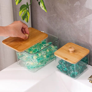Bamboo-Lid Laundry Detergent Storage Container – alternate view