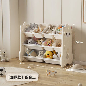 Multi-Tier Children's Toy and Book Storage Organizer