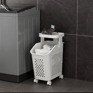 Rolling 3-Tier Laundry Sorter – alternate view