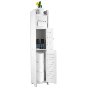 Slim Floor-to-Ceiling Bathroom Storage Cabinet – alternate view