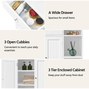 Freestanding Bathroom Cabinet with Drawer – alternate view