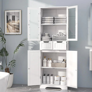 67-Inch Freestanding Bathroom Storage Cabinet – alternate view