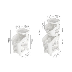 Rolling 3-Tier Laundry Sorter – alternate view