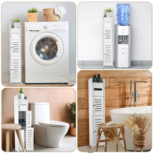 Slim Floor-to-Ceiling Bathroom Storage Cabinet – alternate view