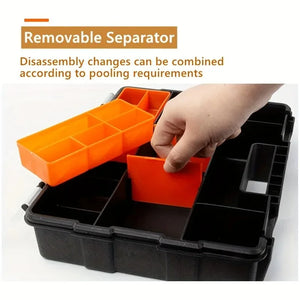Large-Capacity Multi-Compartment Tool Box