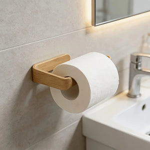 Wall-Mounted Toilet Paper Holder with Shelf – alternate view