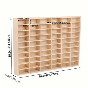 Solid Wood Multi-Compartment Storage Organizer
