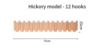 Piano-Key Folding Wall Coat Rack – Black Walnut 6 Hooks