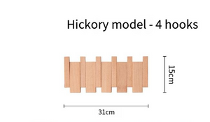 Piano-Key Folding Wall Coat Rack – Black Walnut 8 Hooks