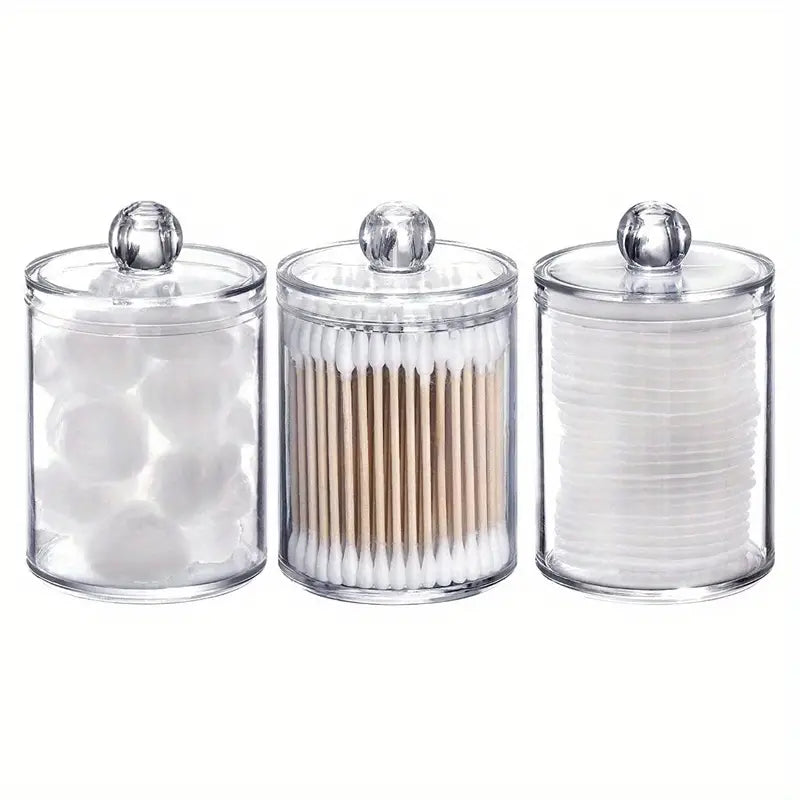 Clear Plastic Cotton Swab Holder and Bathroom Organizer – A