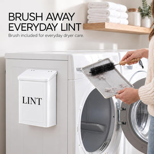 Magnetic Metal Lint Bin with Lid – Laundry Room Organizer