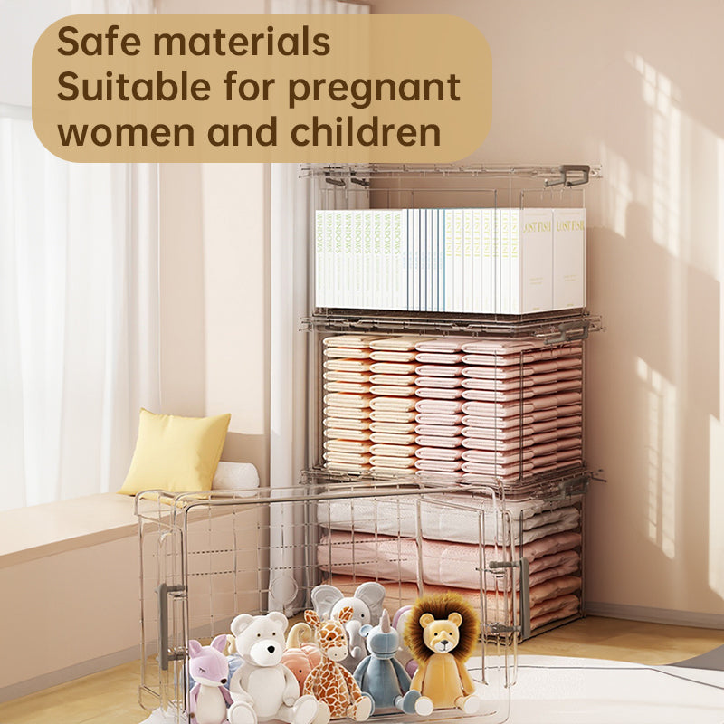 Large Clear Stackable Storage Box – alternate view