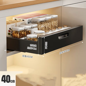 Pull-Out Cabinet Dish Organizer – White 40cm