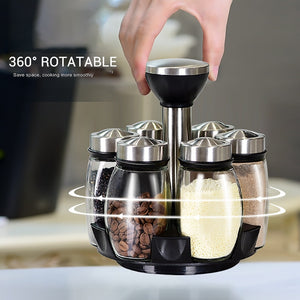 Rotating 7-Jar Spice Organizer Set – alternate view