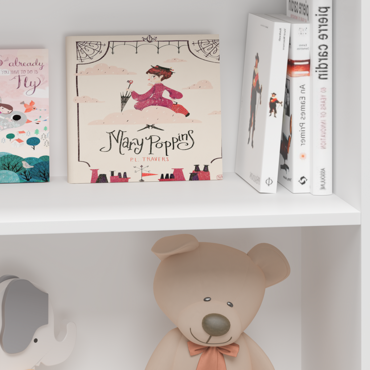 Kids 3-Tier Bookcase Children's Book Display Bookshelf Toy Storage – alternate view