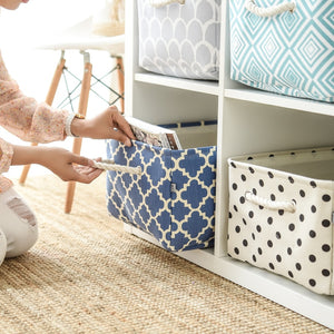 Foldable Canvas Cube Storage Bin with Handles – alternate view