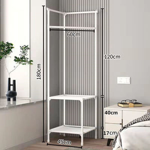 Corner clothes rack clothes rack triangle clothes rack bedroom – 3 layers