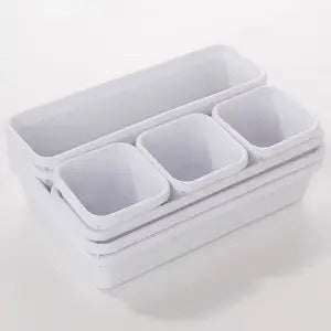 8-Piece Adjustable Drawer Organizer Tray Set – black