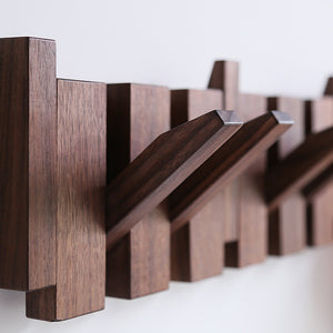 Piano-Key Folding Wall Coat Rack – 6 Hooks