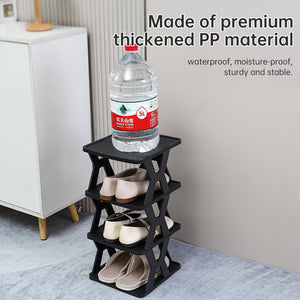 Stackable Plastic Shoe Rack – White
