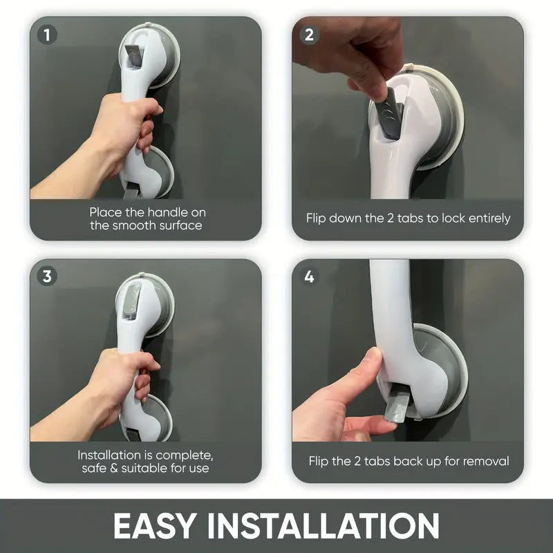 Suction-Cup Bathroom Safety Grab Bar