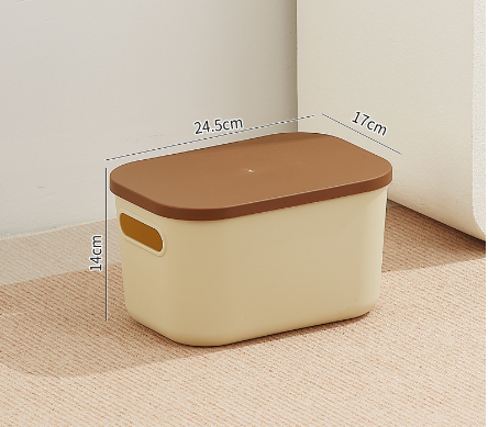 Home desktop cosmetics toys clothing storage box with lid small – alternate view