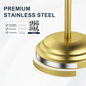 Adjustable Freestanding Toilet Paper Holder – Brushed Gold