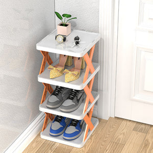 Korean Style Simple Creative Shoe Rack Door Front Dormitory Bathroom – Orange