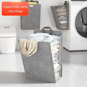 Dirty Clothes Basket Foldable Home Dormitory Multifunctional – Beige