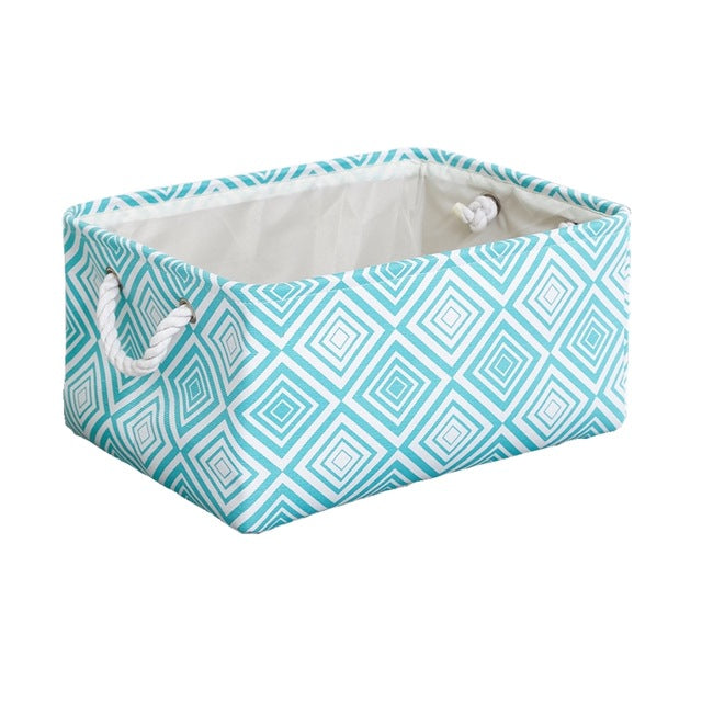 Foldable Canvas Cube Storage Bin with Handles – alternate view