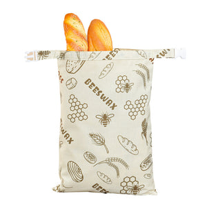 Reusable Beeswax Bread Bags – Natural Beeswax-Lined Cotton Bags for