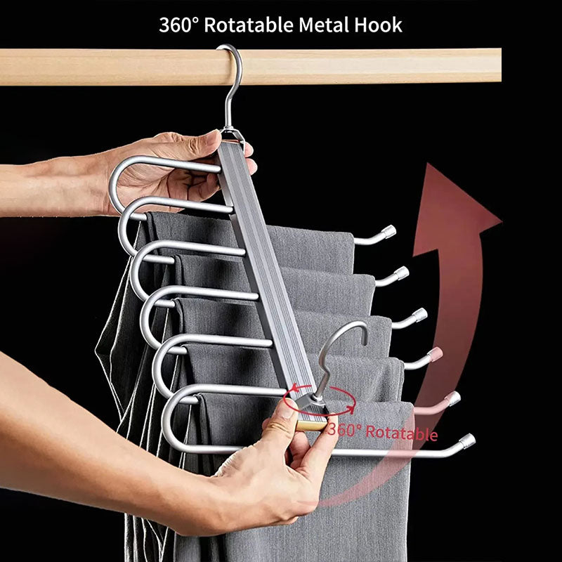 6-Tier Space-Saving Pants Hanger – alternate view