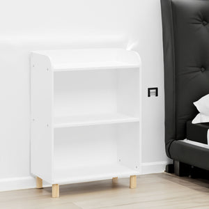 Kids 3-Tier Bookcase Children's Book Display Bookshelf Toy Storage – White + MDF
