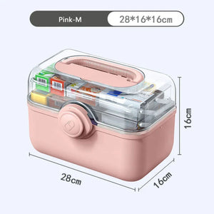 Large Capacity Family Medicine Organizer Box Portable First Aid Kit – alternate view