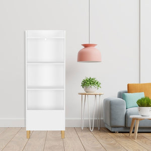 Kids 4-Tier Bookcase Children's Book Display Bookshelf Toy Storage – White + MDF