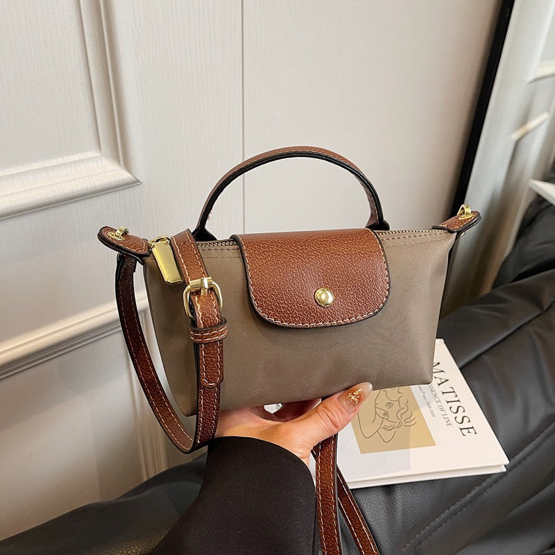 Mini Nylon Dumpling Crossbody Bag – H
