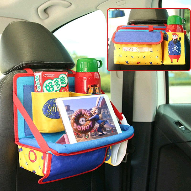 Universal Baby Car Hanging Basket Storage Bag Car Seat Back – Red