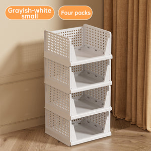 4-Pack Slide-Out Closet Organizer Bins – Black