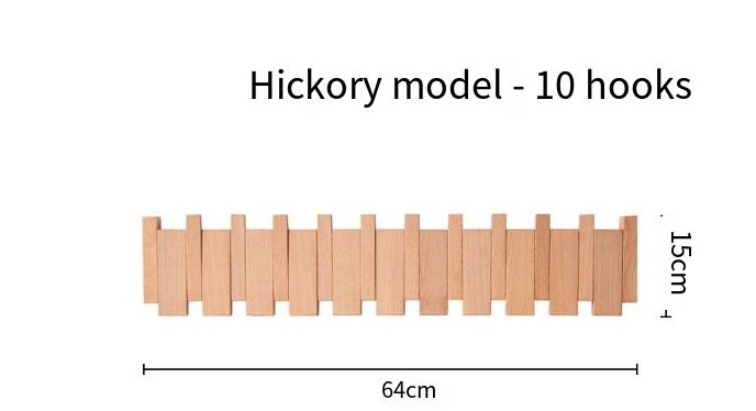 Piano-Key Folding Wall Coat Rack – 8 Hooks s