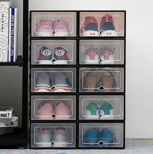 6-Piece Stackable Clear Shoe Box Set – alternate view