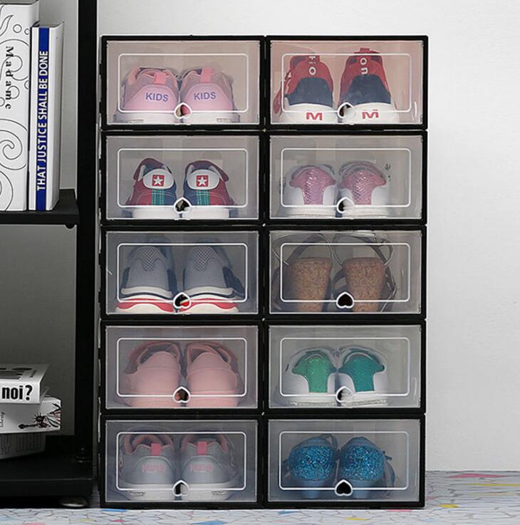 6-Piece Stackable Clear Shoe Box Set – alternate view