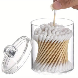 Clear Plastic Cotton Swab Holder and Bathroom Organizer – alternate view