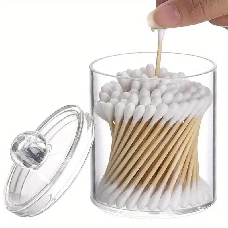 Clear Plastic Cotton Swab Holder and Bathroom Organizer – alternate view