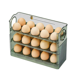 Multi-Tier Refrigerator Egg Organizer – White