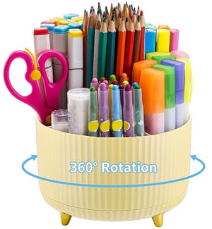 Home desktop rotatable dustproof large capacity pen holder storage – alternate view