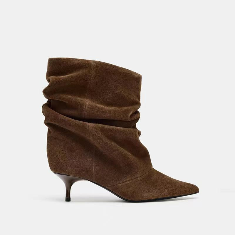 Women’s Suede Slouch Mid-Calf Boots