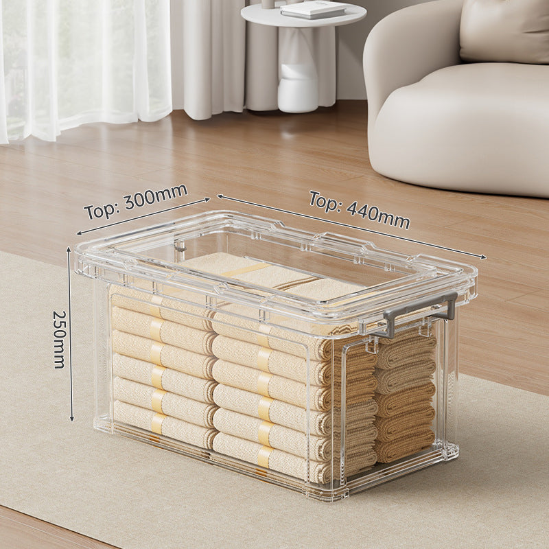 Large Clear Stackable Storage Box – B